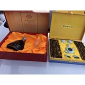 [中西礼遇豪华典范 ］一盒精装木盒法国原酒进口王爵xo+一盒中国茗茶高端木盒茶具组合小罐茶