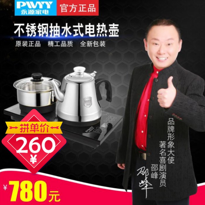 永源全自动上水壶黑茶煮茶器蒸汽煮茶壶家用烧水壶泡茶具