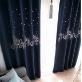 定制 窗帘成品遮光撞色北欧简约2020年新款客厅卧室高档大气隔热防晒